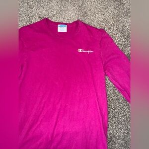Magenta/Pink Long Sleeve Champion Shirt